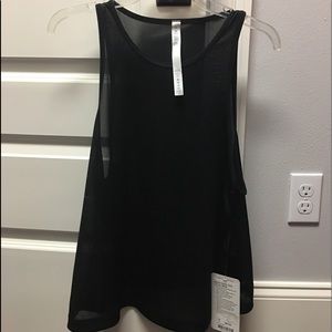 LuLuLemon black mesh tank